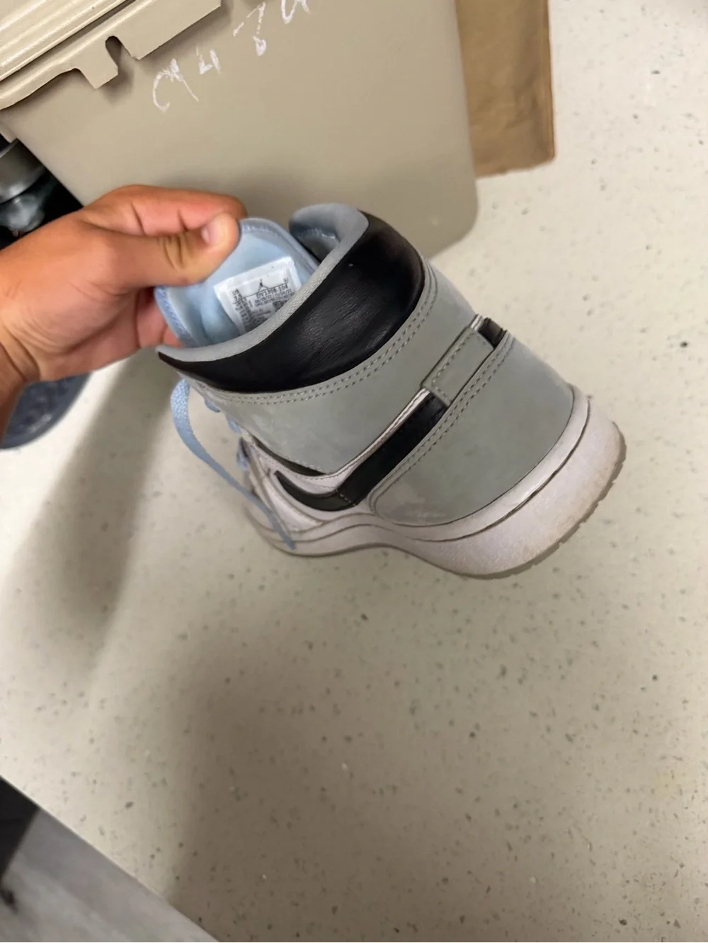 Jordan Kids' High-Top Sneakers in Light Blue, White, and Black
